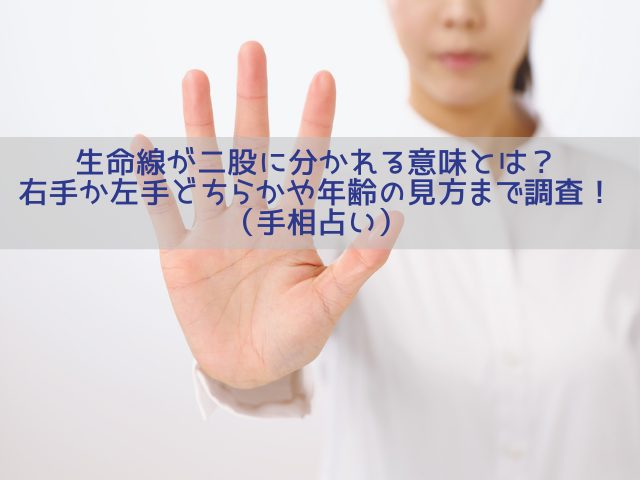 生命線が二股に分かれる意味とは？右手か左手どちらかや年齢の見方まで調査！
